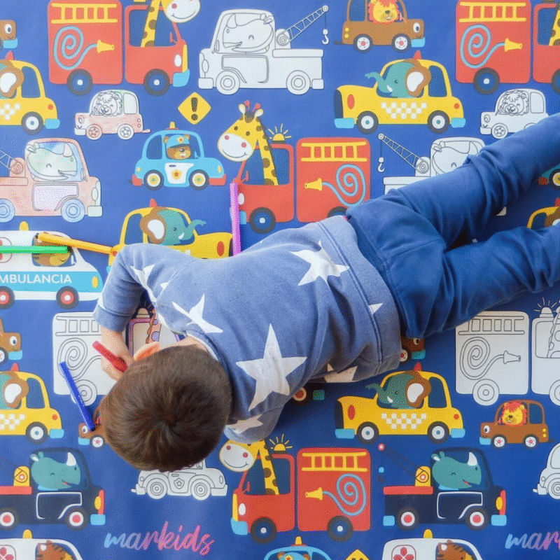 Tapete infantil MARKIDS 120X200CM CARRINHOS
