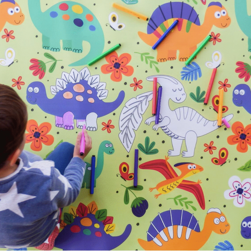 Tapete infantil MARKIDS 120X200CM DINOSSAUROS